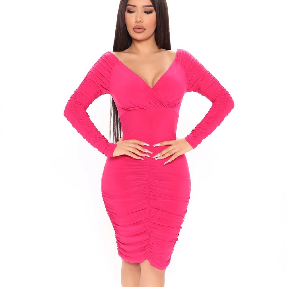 Fashionova hot pink mini dress